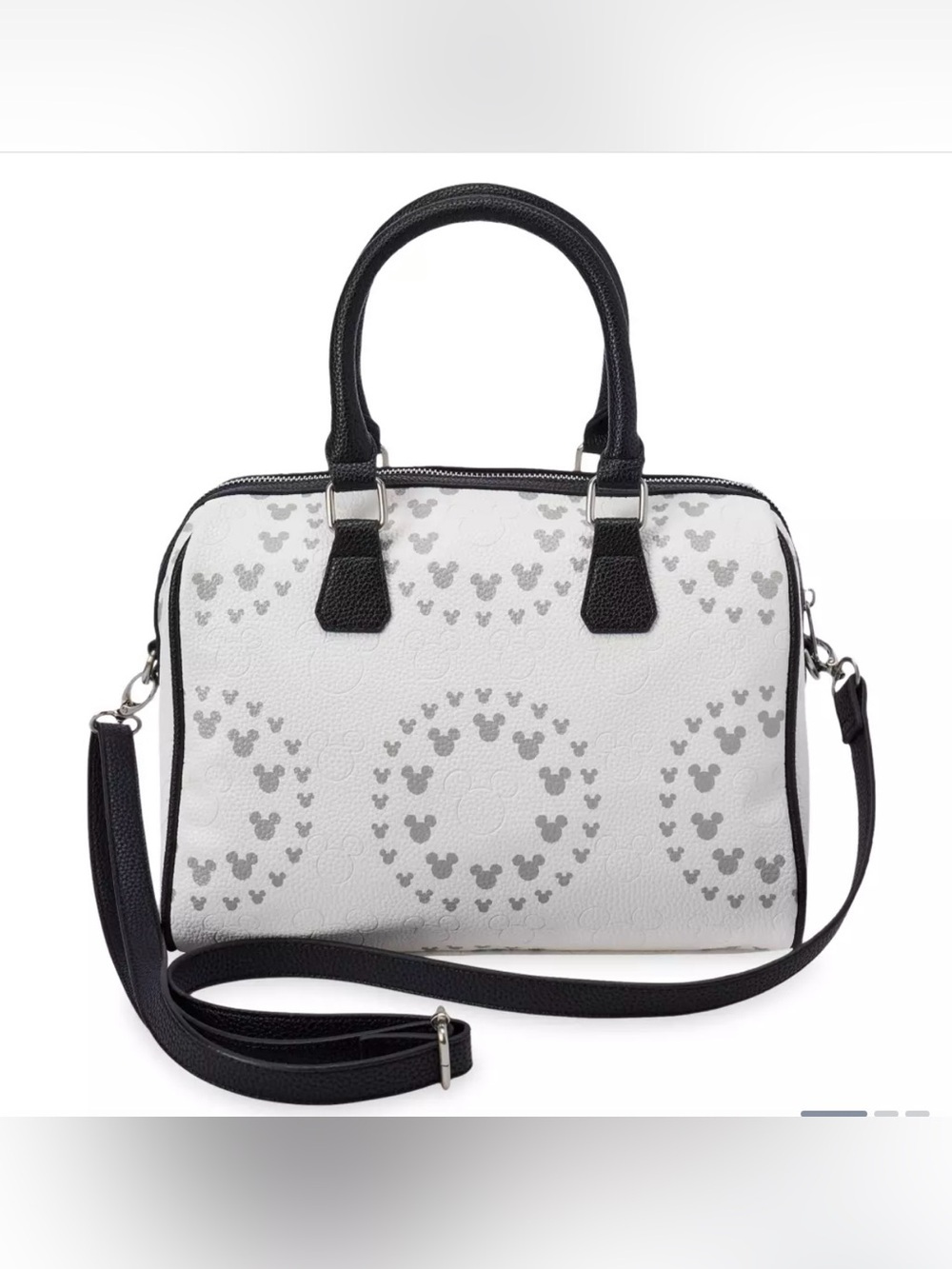 Disney Parks White and Black geometric Satchel Handbag